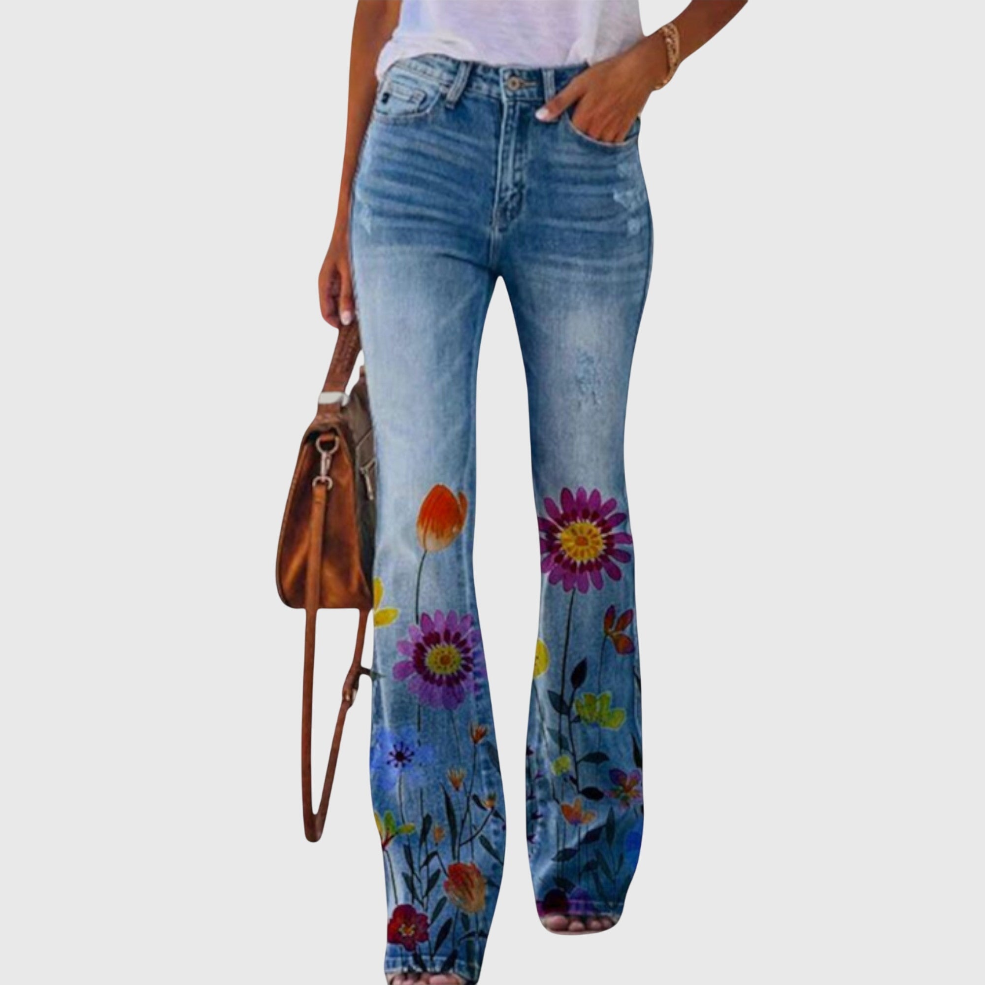 BLOOM PANTS WITH FLOWERS
