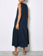 Nora Pleat Detail Trapeze Dress