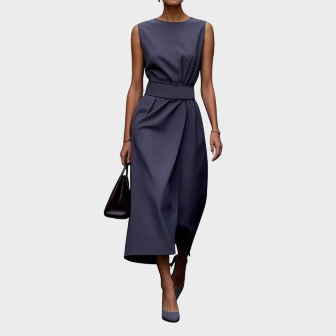 Avera Round-Neck Long Dress