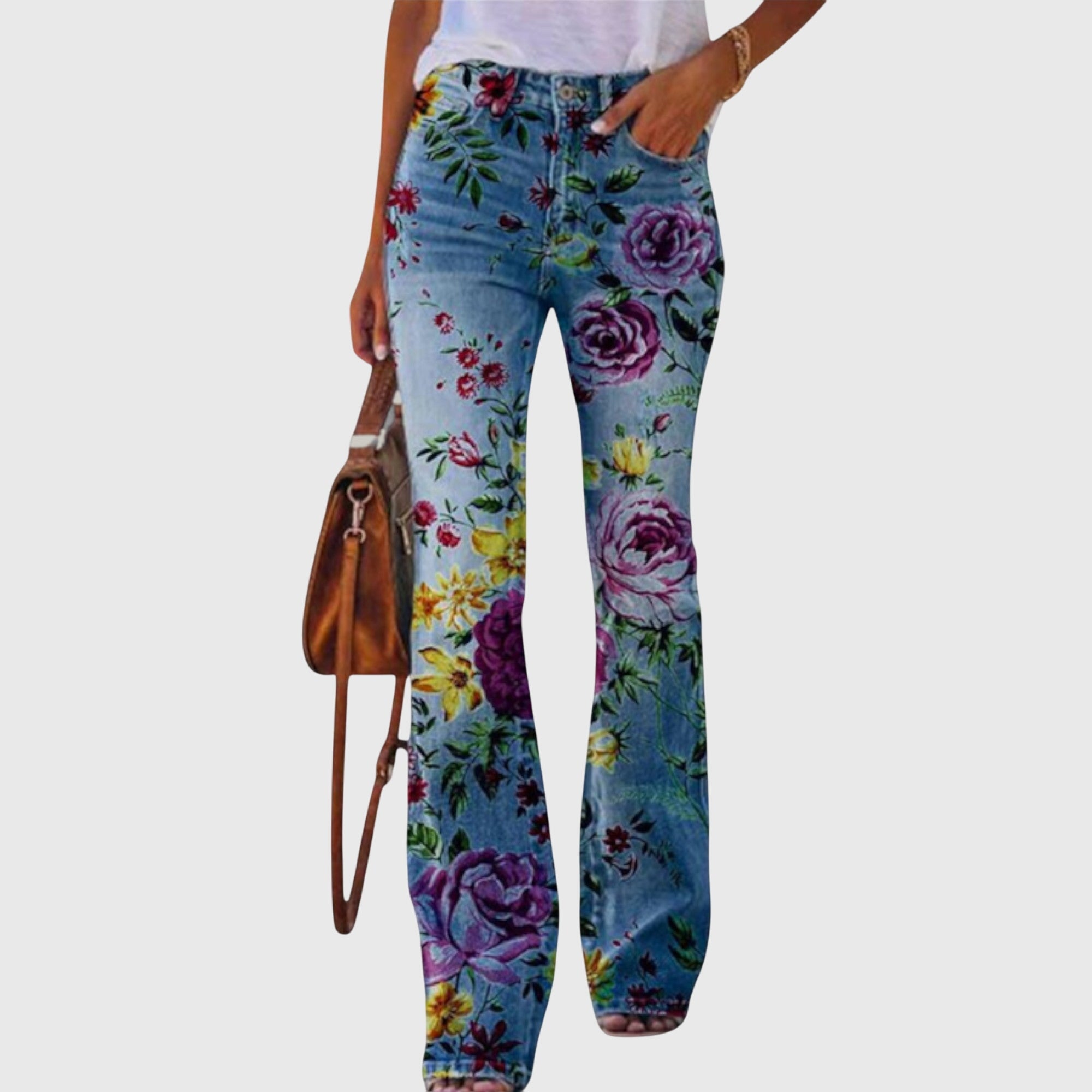 BLOOM PANTS WITH FLOWERS