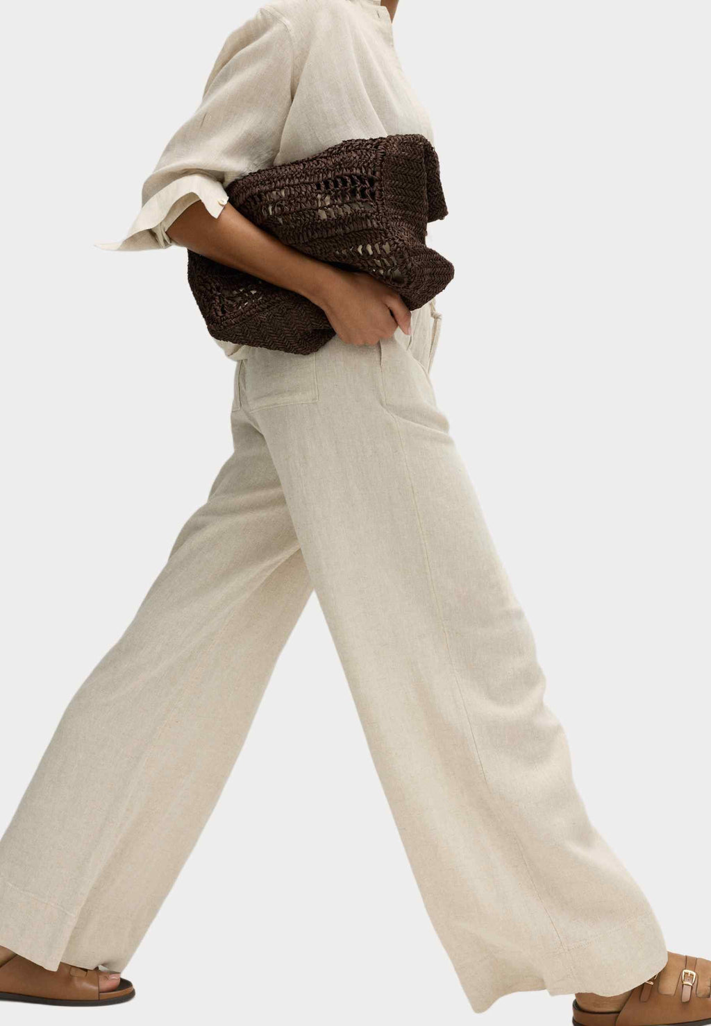 Isla Drawstring Wide Leg Trousers
