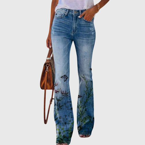 BLOOM PANTS WITH FLOWERS