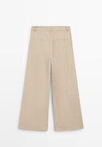 Loose Fit High-Waist Trousers