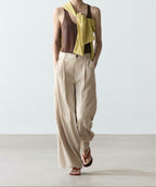 Loose Fit High-Waist Trousers