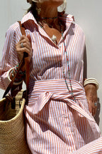 Classic Striped Shirt Dress