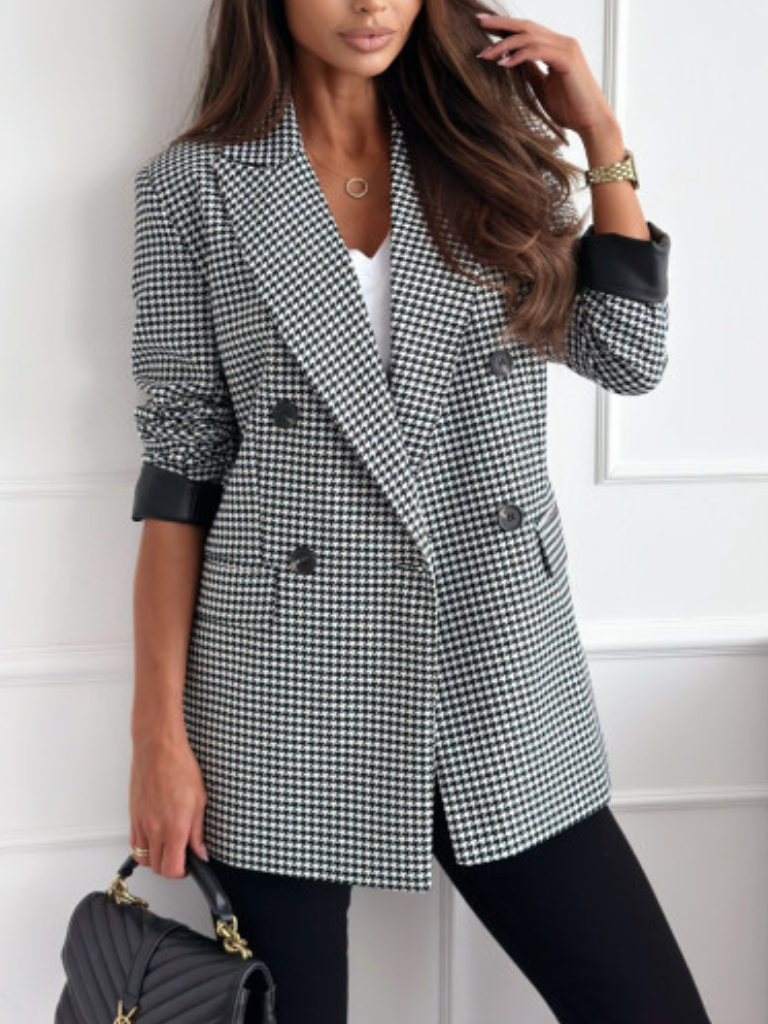 Celeste Houndstooth Blazer