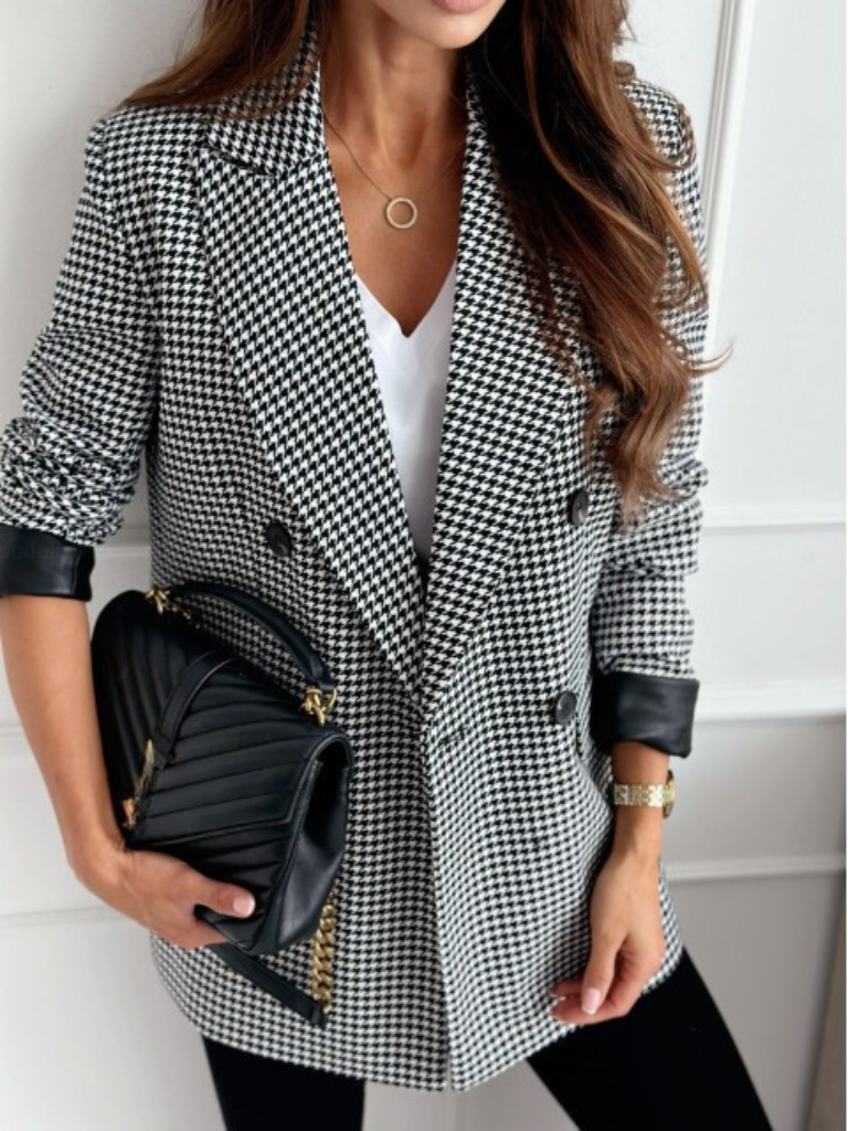 Celeste Houndstooth Blazer