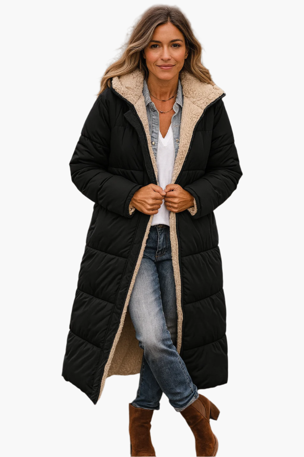 Elowen Hooded Quilted Coat
