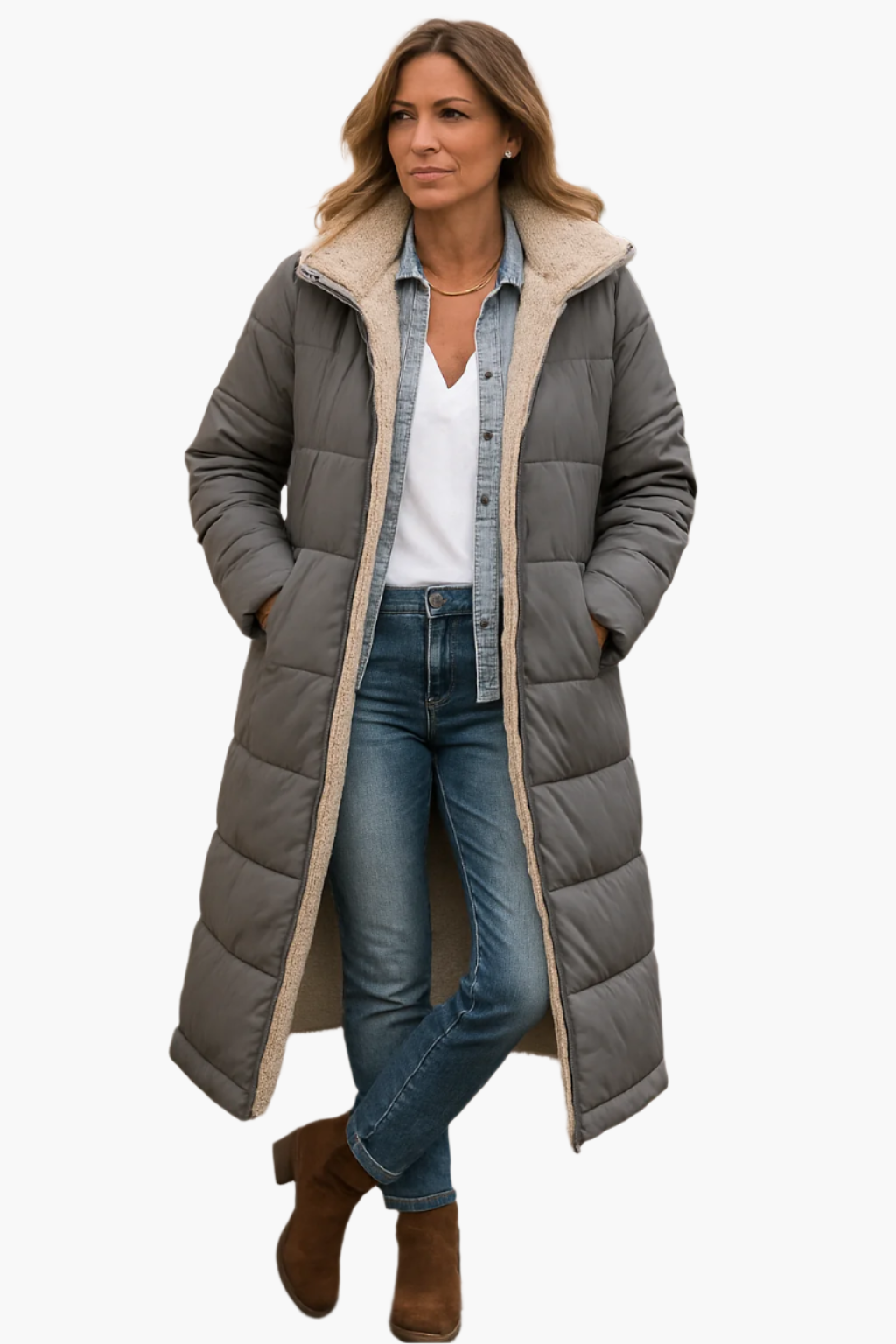Elowen Hooded Quilted Coat