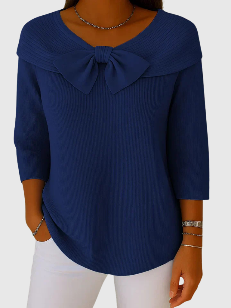 Serena Knitted Bow Top