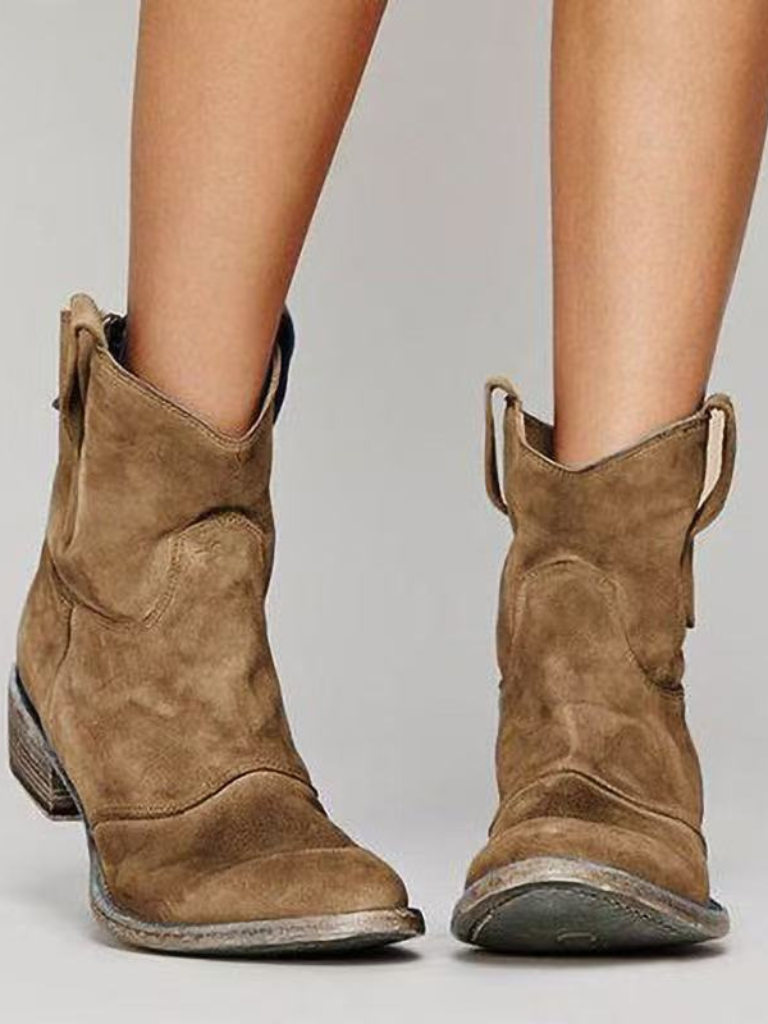 Delilah Faux Suede Ankle Boots