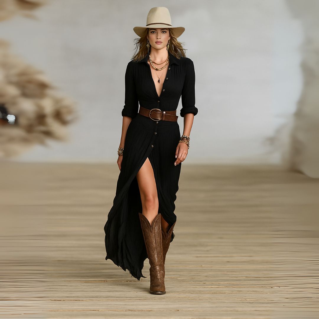 Soft Western Maxi Dress