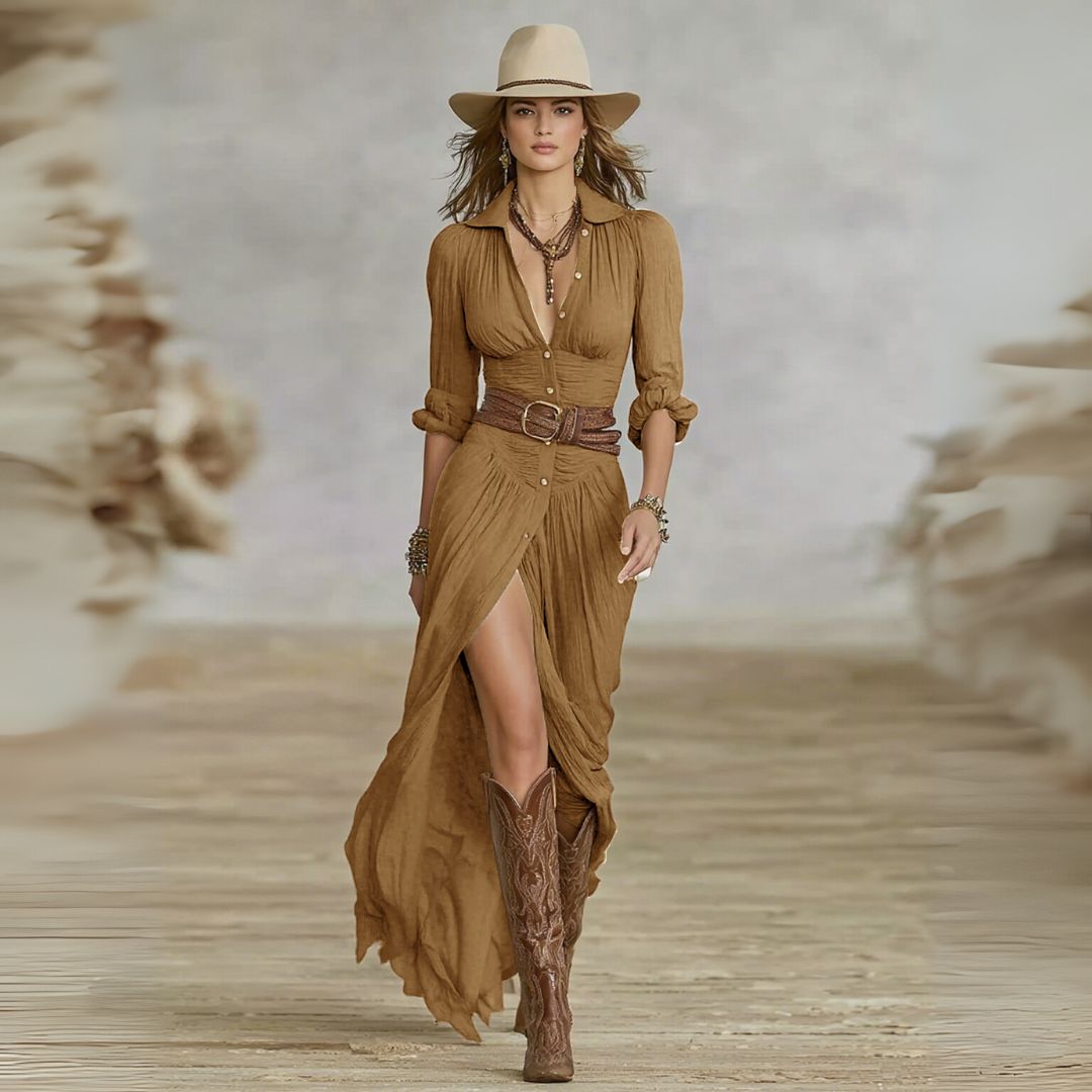 Soft Western Maxi Dress