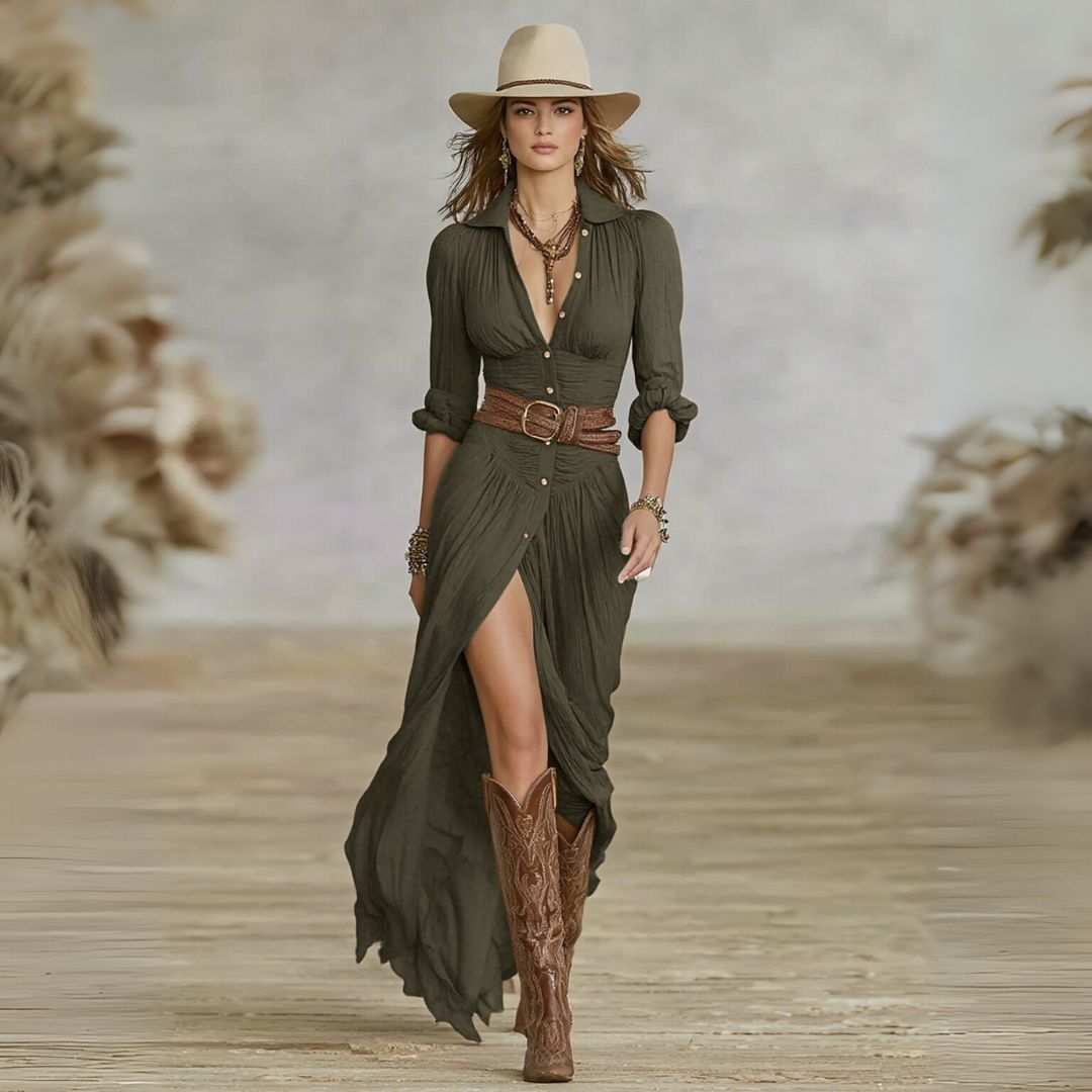 Soft Western Maxi Dress