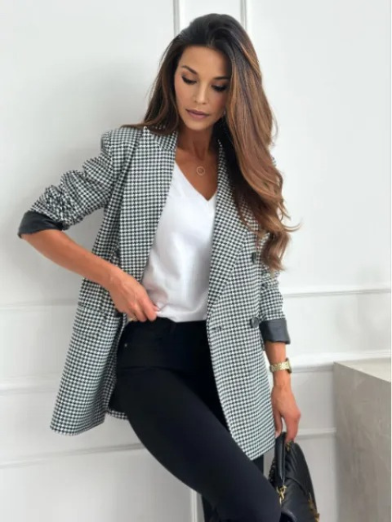 Celeste Houndstooth Blazer