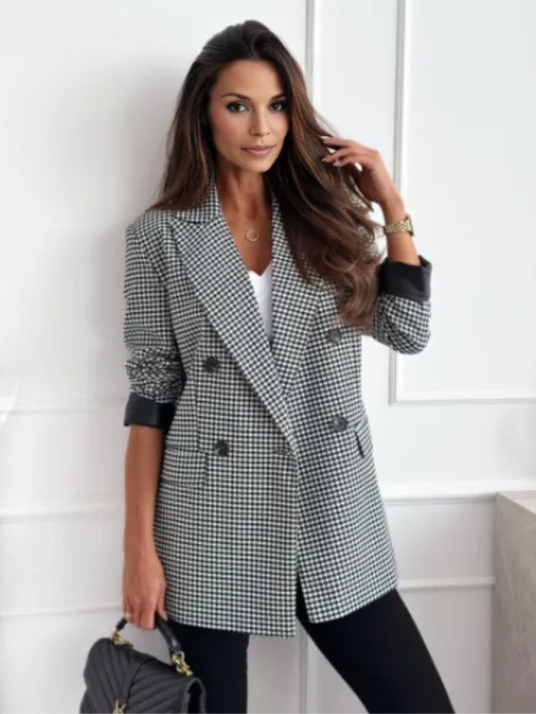 Celeste Houndstooth Blazer