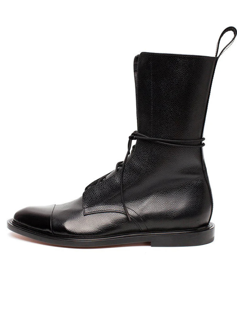 Elara Polished Lace-Up Boots