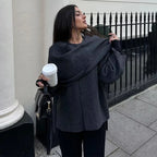 Plush Scarf Collar Winter Coat