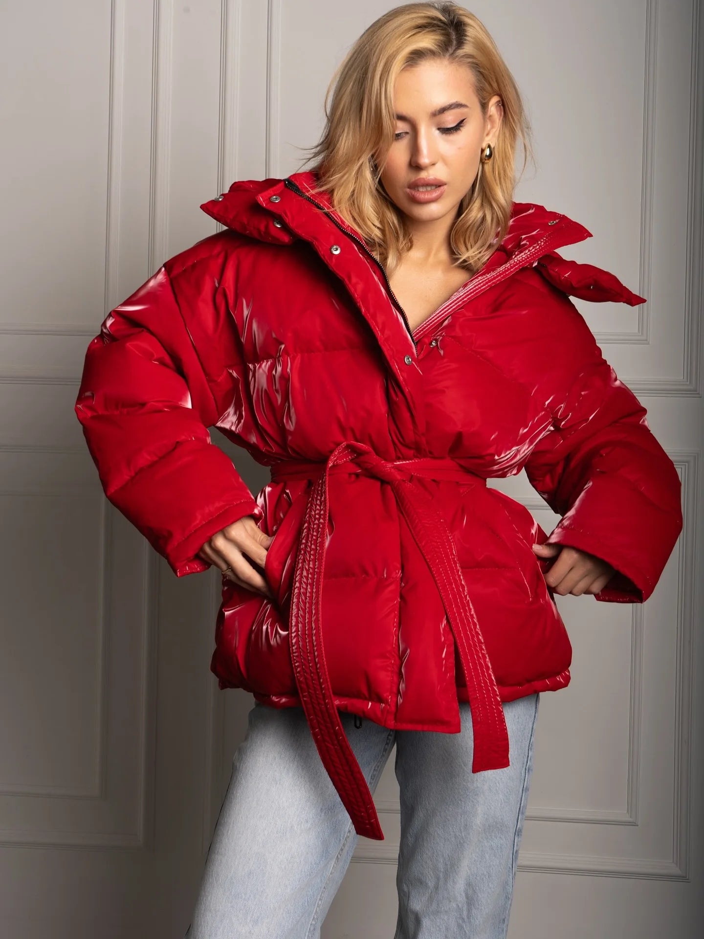 Midnight Gloss Padded Coat