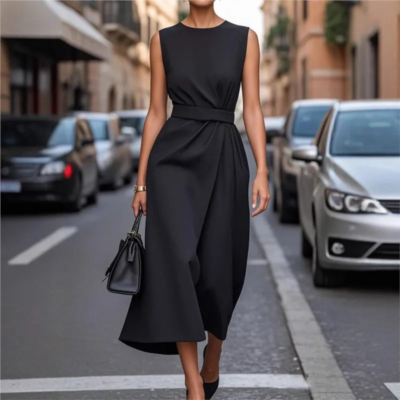 Avera Round-Neck Long Dress