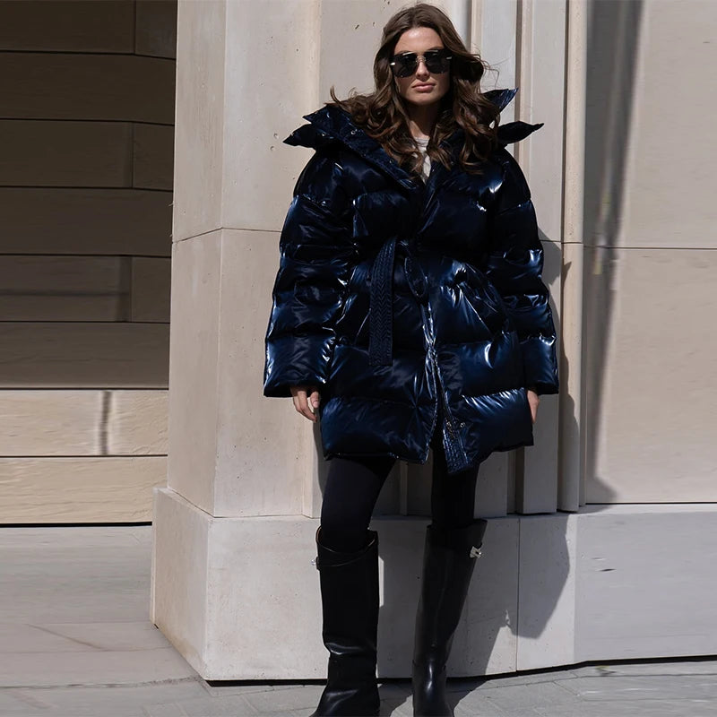 Midnight Gloss Padded Coat