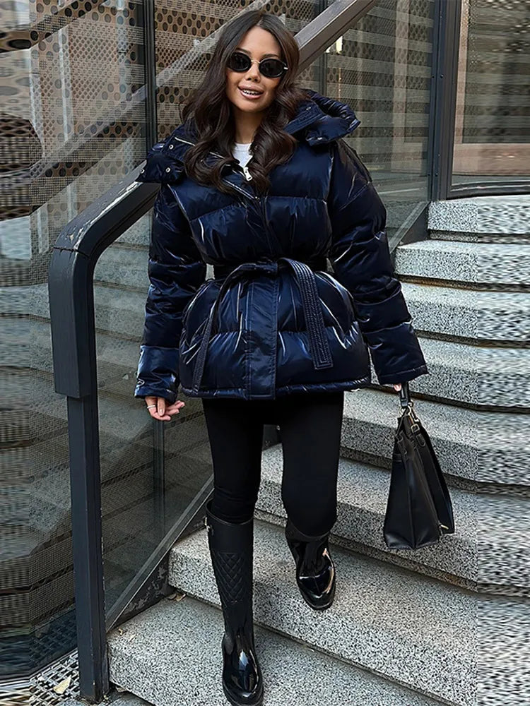 Midnight Gloss Padded Coat