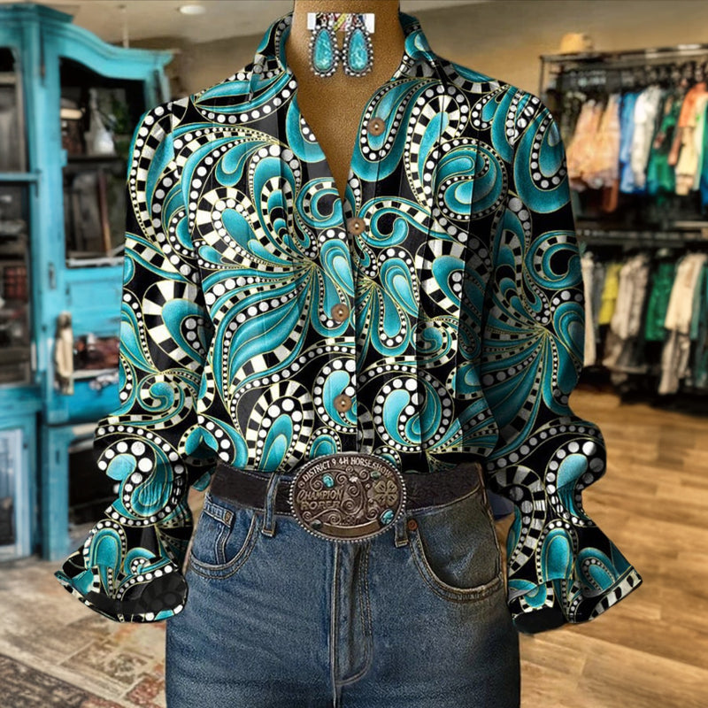 Selene Art Print Blouse