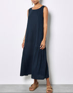 Nora Pleat Detail Trapeze Dress