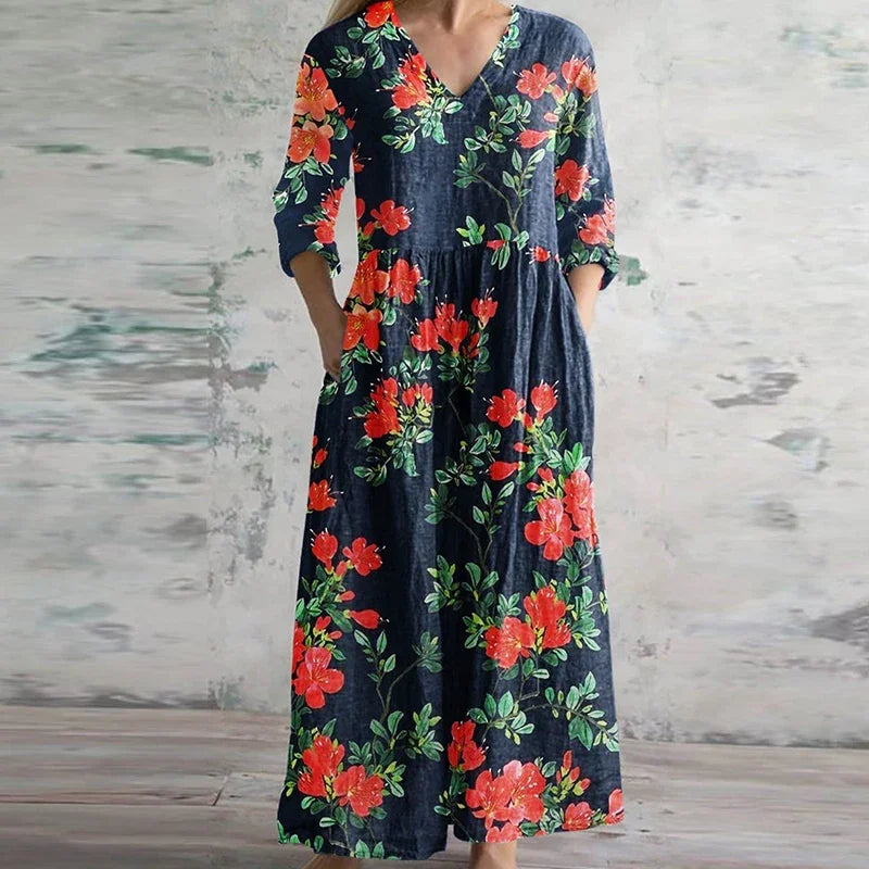 Colorful Floral Long Dress