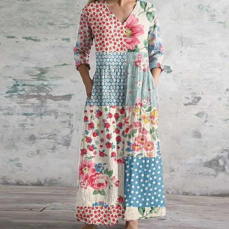 Colorful Floral Long Dress