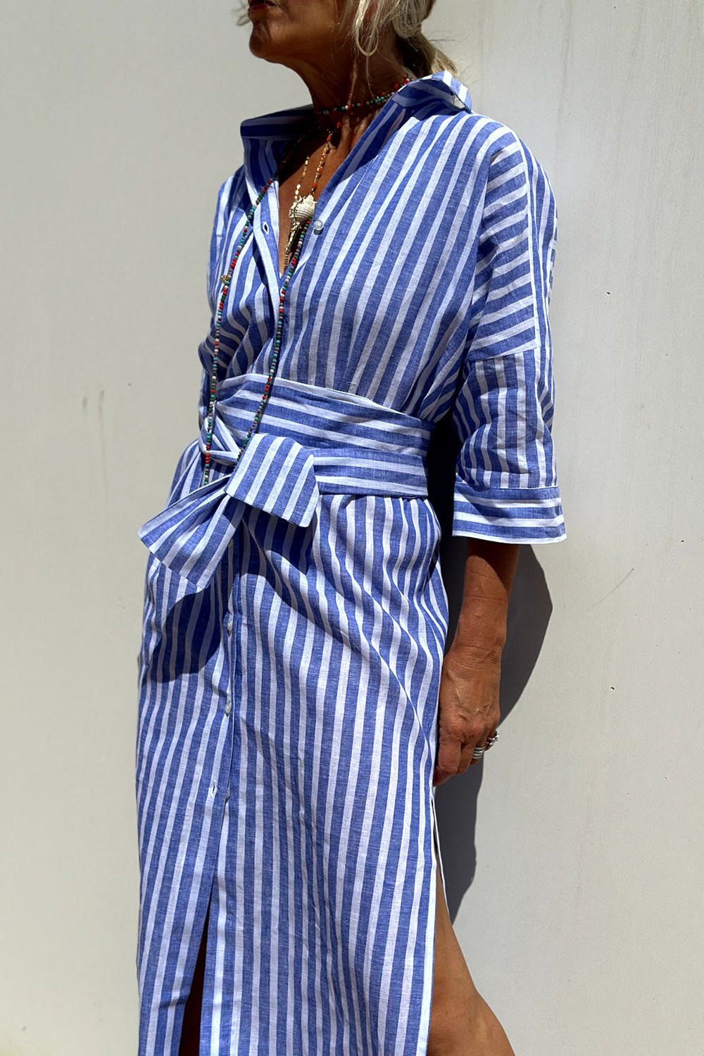 Classic Striped Shirt Dress
