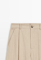 Loose Fit High-Waist Trousers