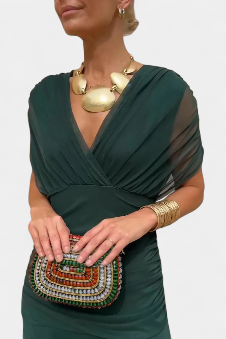 Soft Elegance V-Neck Dress