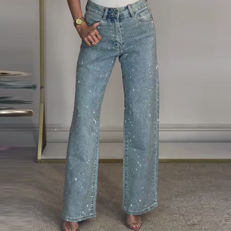 Lorelei Crystal Straight Jeans